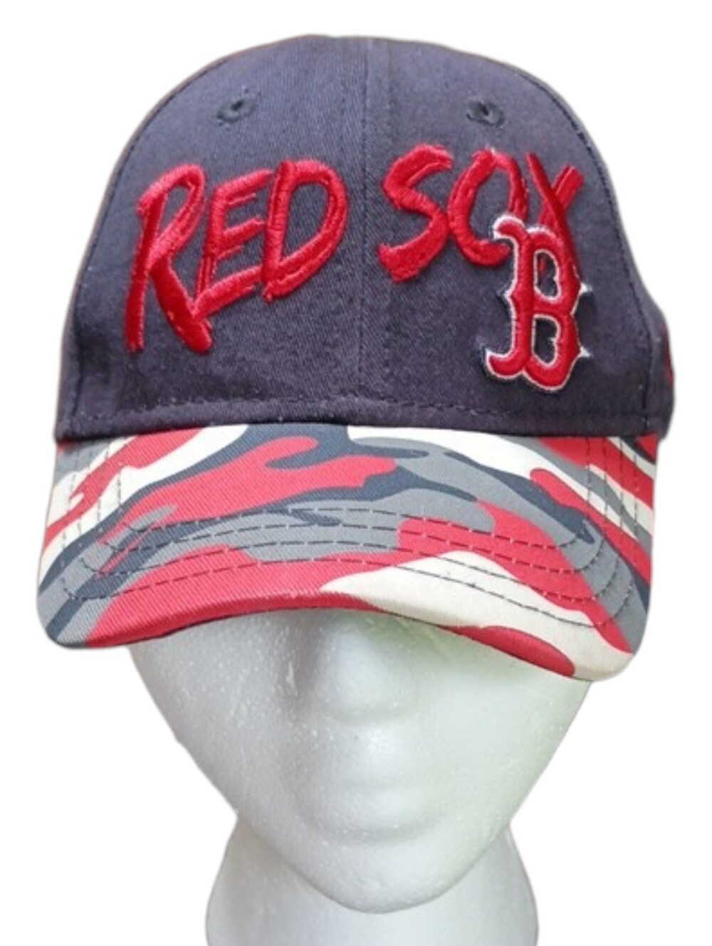 New Era Boston Red Sox Adjustable Toddler Hat Blue & Red Camo EUC